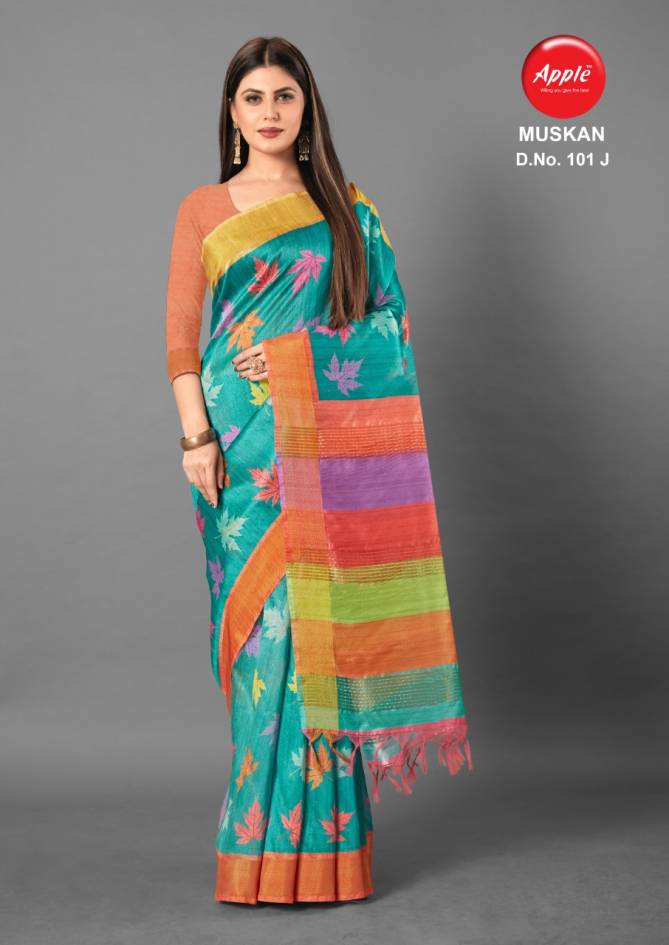 Apple Muskan 101 Vol 2 Letest Fancy Designer Ethnic Wear Silk Saree Collection